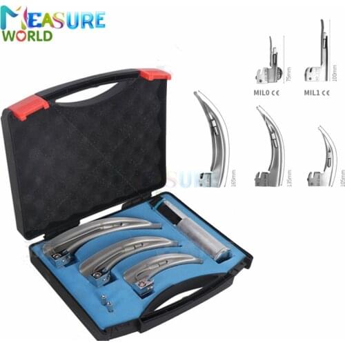 Anesthesia throat mirror Intubation stainless steel Laryngoscope Adult child Fiber optic laryngoscope Tool Parts