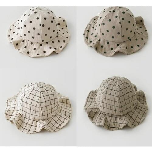 Summer Baby Hat Infant Girls Boys Bucket Hats Toddler Beach Sun Cap Sunbonnet Fedoras Outdoor Sunscreen Fisherman Beanie