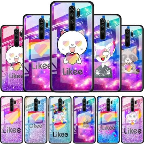 Cute Funny Likee for Xiaomi Redmi K40 K30 K20 Pro Plus 9C 9A 9 8A 7 Luxury Shell Tempered Glass Phone Case Cover