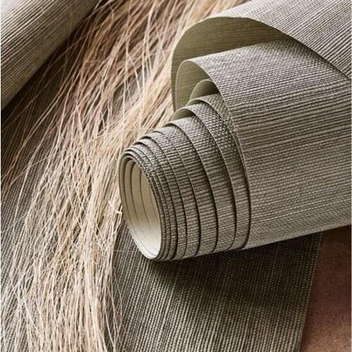 MYWIND Wallcovering Ash Gray 2021 New Design Home Interior Sisal Grasscloth Wallpaper Luxury Living Room Decor