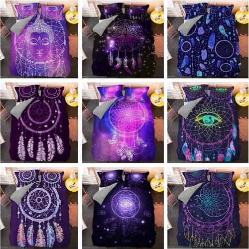 Bohemian Dream Bedding Set King Queen Size Colorful Catcher Duvet Cover Sets with Pillowcase Bedspread 2/3 PCS