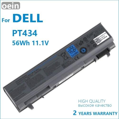 Oein Genuine New Laptop Battery Dell Latitude E6400 E6410 E6500 E6510 E8400 PT434 PT435 PT436 PT437 NM633 Free shipping 6 CELLS