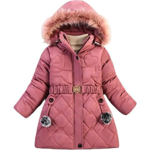 Winter Kids Coats Children Boys Jackets Fashion Thick Long Coats Girls Hooded Coat Snowsuit 3-8Y Teen Children Overcoat Parkas