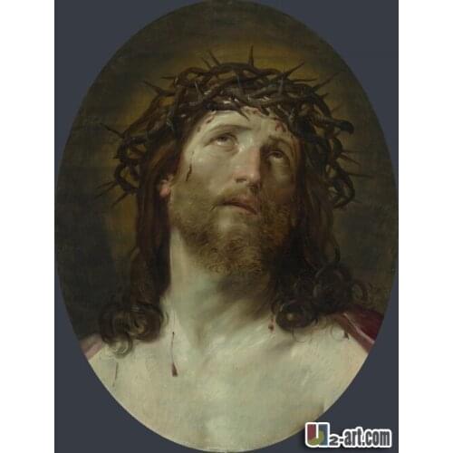 Canvas Prints ( Head of Christ Crowned with Thorns) by Guido Reni printed painting on canvas for home decorate Religion-014