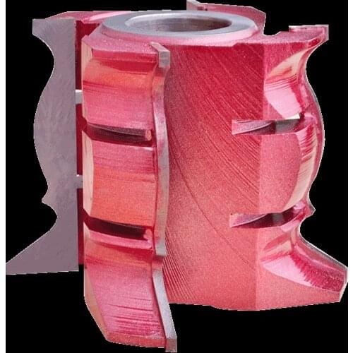 Professional woodworking manufacturer woodworking wood shaper cutter heads 4 cutting edges spiral moulder cutter head door frame