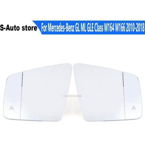 Wide Angle Replacement Heated Blind Spot Warning Wing Rear Mirror Glass For Mercedes-Benz GL ML GLE Class W164 W166 2010-2018