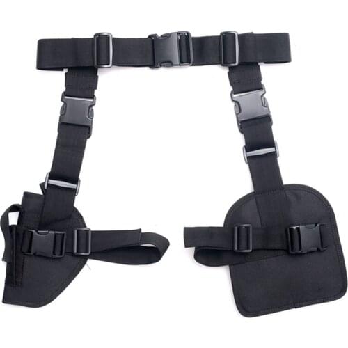 Tactical Universal Drop Thigh Gun Holster for Glock 17 M9 P226 Adjustable Right Hand Leg Pistol Case with Triple Magazine Pouch