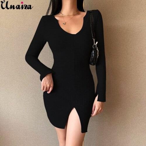 Модные вязаные платья Unaiza China At AliExpress