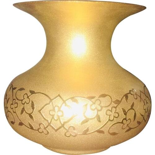 Vase 24k Real Gold-Painted Glass Handmade Art Made In Turkey Elegant Decorative 110x110mm Or 140x140mm