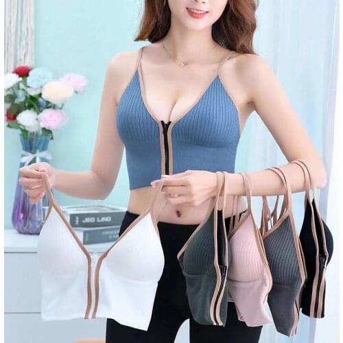Womens Bra New Front Zipper Bras Sports Tops Gym Women Fitness Comfortable And Breathable Without Restraint Crop Top
