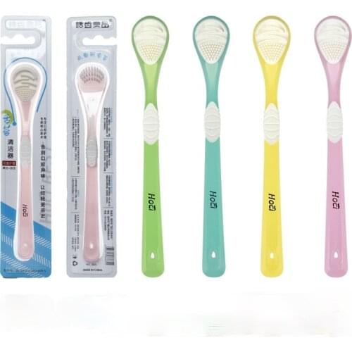 2pcs NEW Double Side Tongue Cleaner Brush For Tongue Cleaning Oral Care Tool Silicone Tongue Scraper Toothbrush Fresh Breath