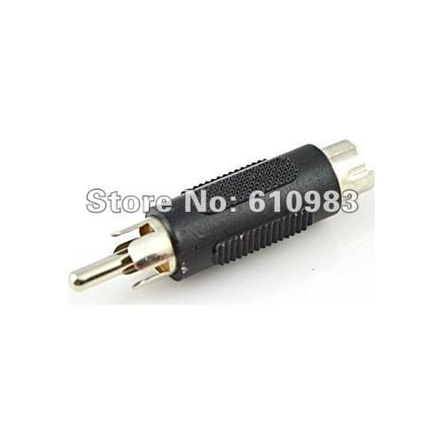 5pieces/lot) High quality ! Prof S-Video SVideo TV/HDTV/DVD/PC 4 pin plug to RCA plug connector adapters