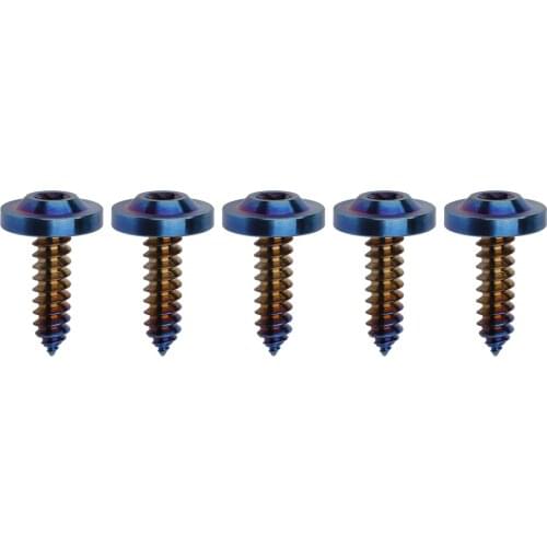 5Pcs Titanium Screw M4x15 20mm / M5x15 18 20mm Self-Tapping Button Torx Screw Bolt for Motorcycle Bike Car