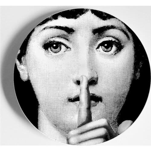 6 7 8 10 Inch Creative Decorative Plate Artistic Home Ornament Wall Hanging Plate Retro Home Bar Hotel Deco Plates