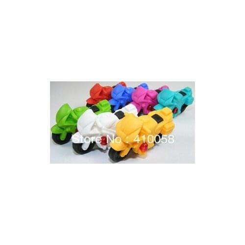 Free shipping Creative Cute Rubber Eraser Transportation Eraser Motorcycle 22 Pieces/Lot for school Children Stationery Eraser