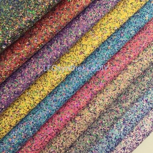 1PC 21X29CM Glitter Fabirc, Chunky Glitter Leather, Wine Glitter Leather Sheets For Making Bows LEOsyntheticoDIY T360