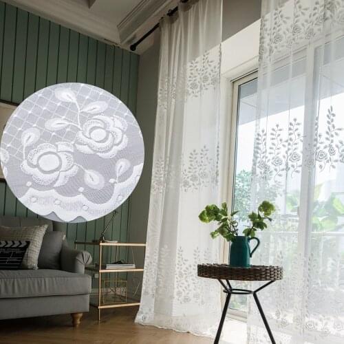 Flower Jacquard Window Shades for Home 1 Panel White Sheer Curtains for Living Room Bedroom Kitchen Elegant Tulle Curtain Newest