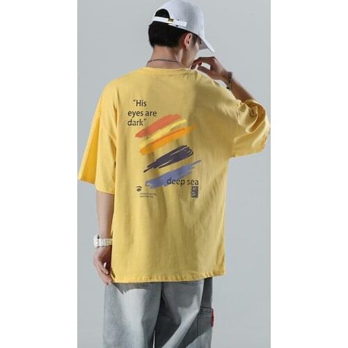 Hip Hop Funny Print T- Shirt Mens Summer Fashion Tshirts Casual Black Mens High Quality 100% Cotton Street Short Sleeve Tees