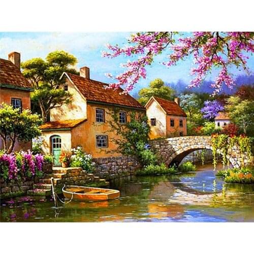 Full Drill Square Diamond Painting 5D Landscape Cross Stitch Sale Diamond Art Embroidery Home Decoration Gift FH1255