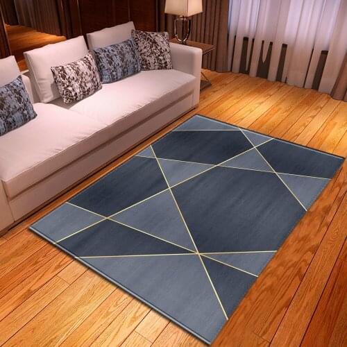 Geometric printing living room carpet bedroom bedside decoration carpet modern home 3D childrens room corridor mat large non-sl