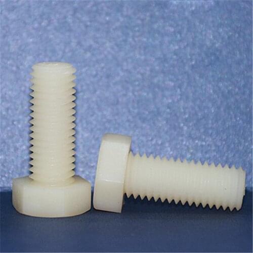 M14 M16 PA66 nylon screw hexagon plastic screws hex bolts 20mm-150mm length