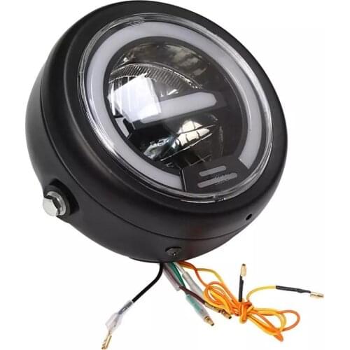 6.5 Inch Motorcycle Universal Cafe Racer Led Protection Headlight High Low Beam With Turn Light