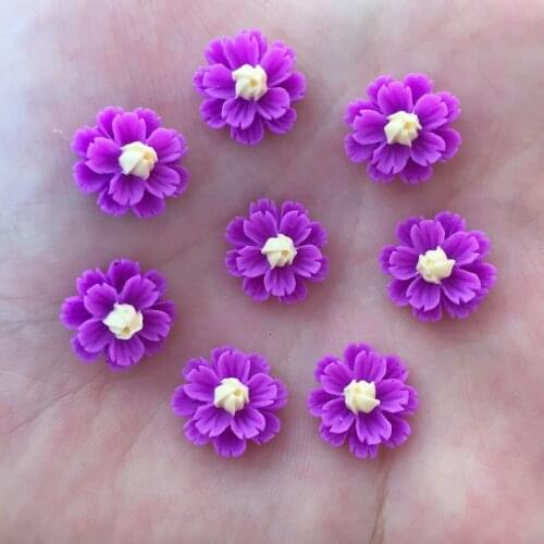 New 80PCS Resin 13mm 3D Flower Flatback Stone Embellishment DIY Scrapbook Crafts R924*2