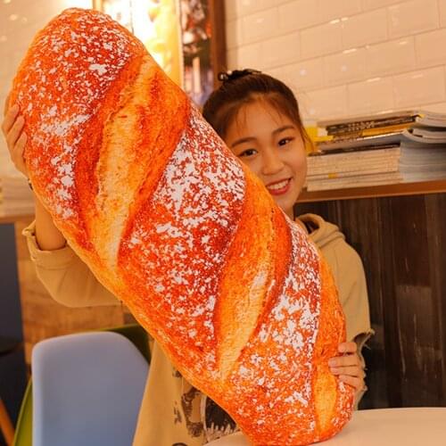 3d Simulation Bread Shape Pillow Soft Lumbar Back Cushion Plush Stuffed Plush Dool Toy For Kids Room Gift Backrest Nap Cushion