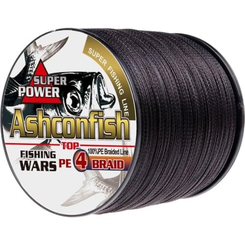 Wholesale japan Multifilament pe braided fishing line 4 Strands 500M Black braided wire for sea fishing strong fishing thread