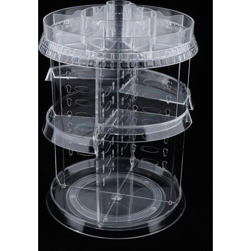 Makeup Jewelry Organizer Rotating Cosmetic Holder Storage Box Display Stand