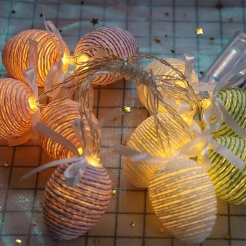 Easter Egg String Light Hanging Ornament New Year Gifts Reusable Family Mall Pendant Tree Decoration