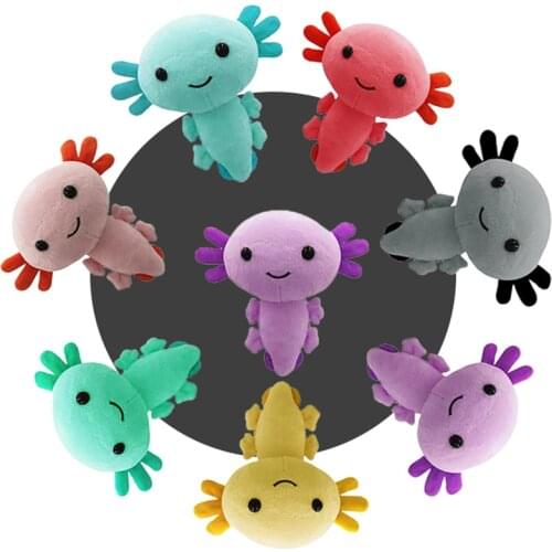 2Pcs/Lot 20CM Kawaii Axolotl Plush Toy Cartoon Cute Animal Stuffed Plushie Doll For Kids Birthday Christmas Halloween Gifts