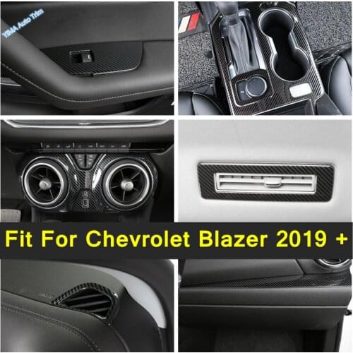 Armrest Window Glass Lift Button / Transmission Shift Gear Decor Frame Cover Trim For Chevrolet Blazer 2019 - 2021 Interior Part