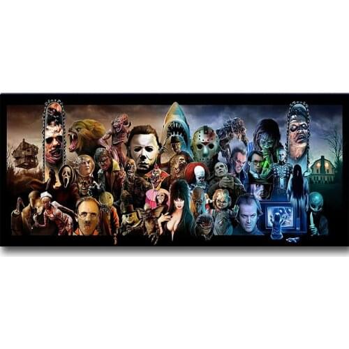 Full Square Diy 5D Diamond Painting Horror Movie Poster Diamond Embroidery Mosaic Cross Stitch Kits Wall Home Decoration Gift