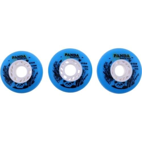 1 Piece Premium PU Roller Inline Skates Wheels Professional High-strength Speed Skating Wheel Replacement Accessory Blue 72-80mm
