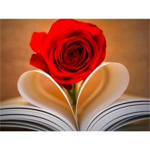 Flower Rose Printed Fabric 11CT Cross-Stitch Full Kit Embroidery DMC Threads Handiwork Hobby Handicraft Sewing Promotions