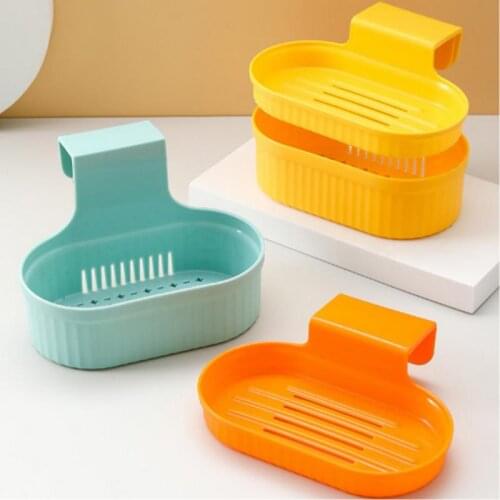 Kitchen Sink Drain Rack Sink Strainer Double-layer Sink Storage Organizer Sponge Holder Kitchen Waste Filter Hanging Basket