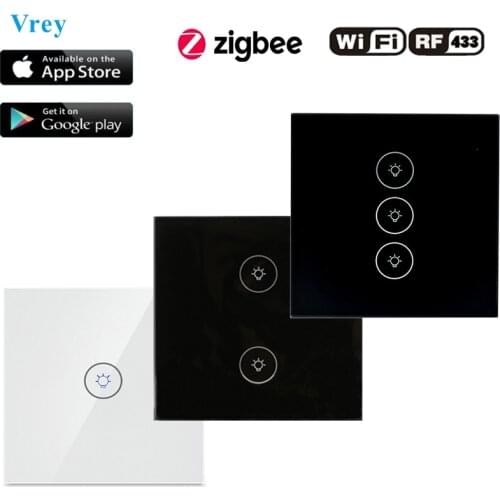 EU Zigbee Smart Switcher Touch Switch Light Switch Work Google Home Alexa Control Voice Control