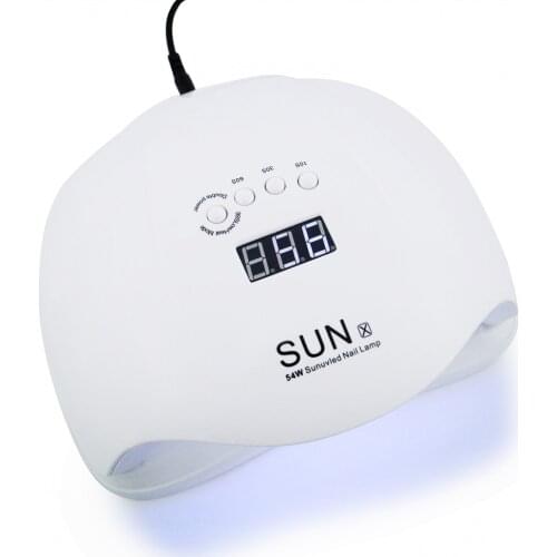 SUN X5 plus 54W Nail Dryer Machine UV LED Lamp for Nails Gel Polish Curing Lamp with Bottom 30/60/99s Timer LCD Display Manicure