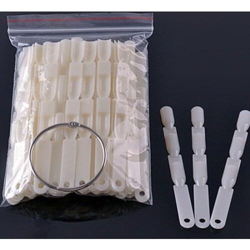 150tips Nail Art Polish Display white Acrylic Practice Color Chart Sector Palette nail UV Gel card manicure Tools