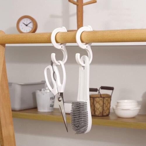 2 Pcs Plastic S Shaped Hooks Travel Foldable Hooks for Hanging Key Clothes Coat Bag Hanger Lock Buckle Card S-Hook