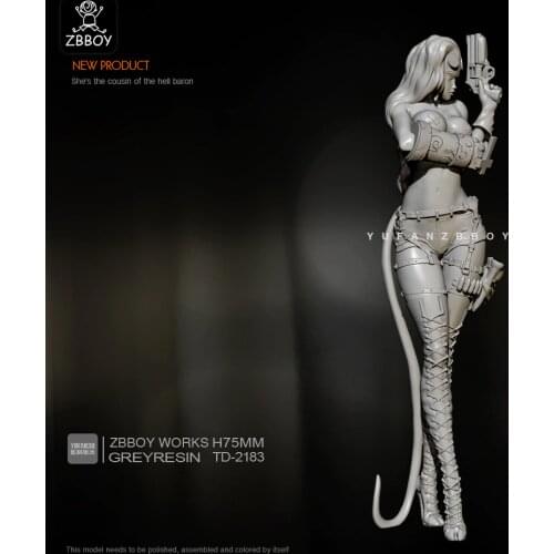 75mm Resin Figure Kits Hellesses Model Kits Self-assembled TD-2184