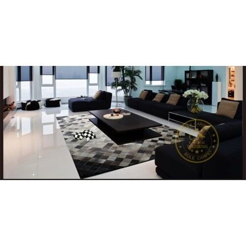 Free shipping 1 piece via express delivery 100% natural genuine cowhide floor carpet