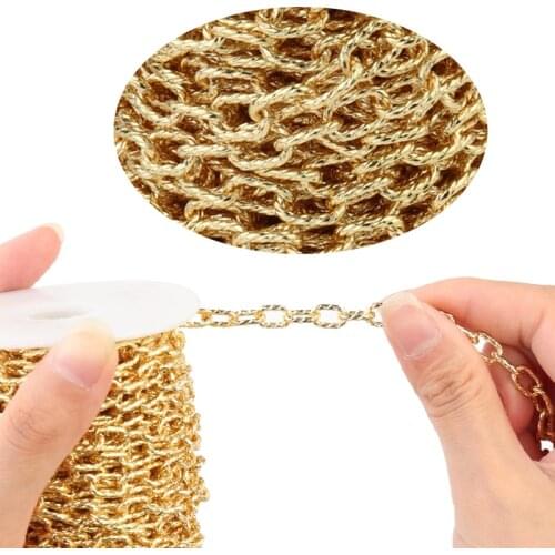 5pc/lot 45cm Squeeze Cross Clip Chains Gold Necklaces Chains For Women Men Jewelry DIY Making Findings