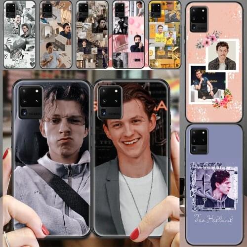 Tom Holland Spider Actor Phone case For Samsung Galaxy Note 4 8 9 10 20 S8 S9 S10 S10E S20 Plus UITRA Ultra black 3D back trend