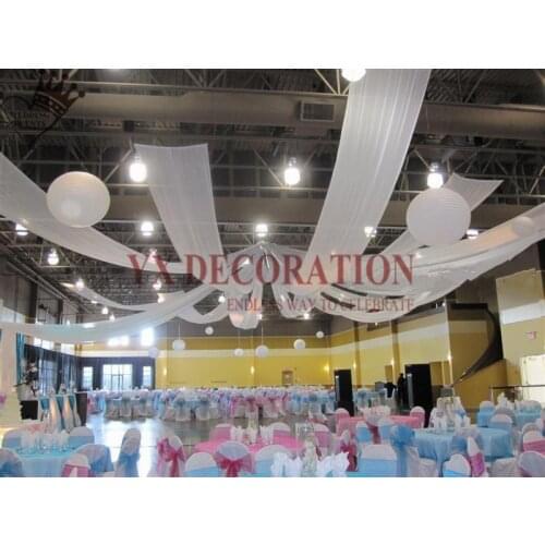 Cheap Price 145CM Width Ice Silk Ceiling Drapery Roof Canopy Fabric Draping For Wedding Event Decoration