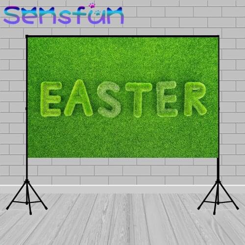 Green Grassland Photography Background Custom Baby Easter Party Backdrop for Party Decor Cake Table Banner Photo Studio