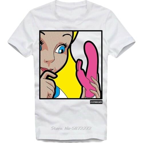 Funny Anime T Shirt Desire Sextoy Porn Bdsm Fetish Cartoon Alice Gift Funny T-Shirt Men Hip Hop Tees Tops