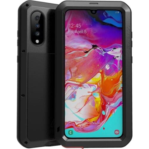 LOVEMEI Dirt-resistant Anti-knock Metal Aluminum Cases with Gorilla Glass for Sumsang Galaxy A70 6.7" Heavy Duty Protection Case