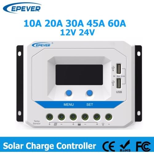 Viewstar 10A 20A 30A 45A 60A VS1024AU VS 2024AU VS3024AU VS4524AU VS6024AU 12V 24V EPSolar Solar Charge Controller Regulator